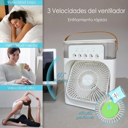 Ventilador portátil con aire frío